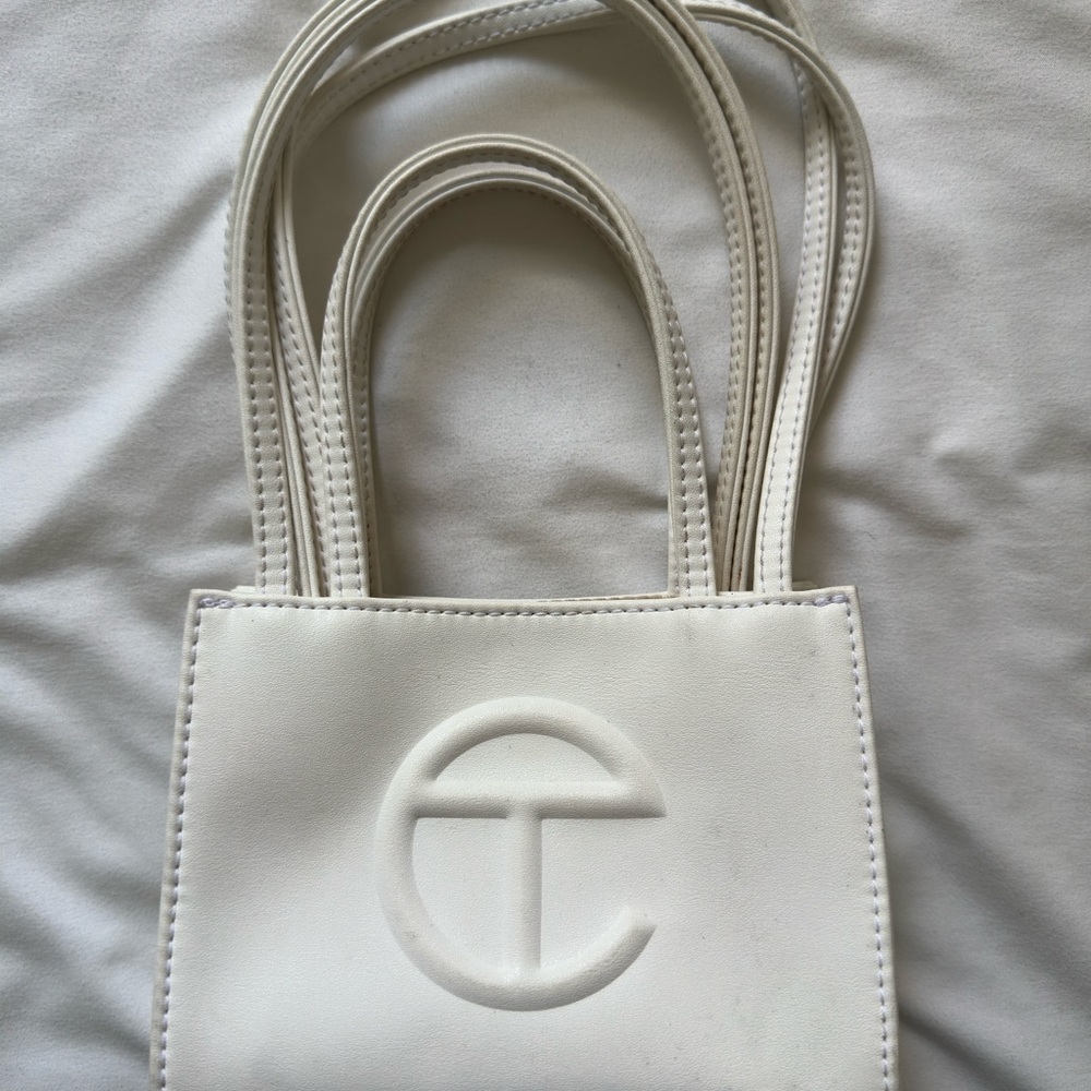 Telfar White Shopping Bag